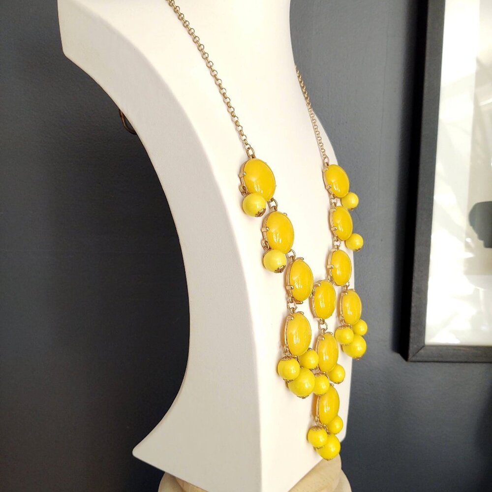 2 tone bright yellow bubble necklace - Picture 4 of 9